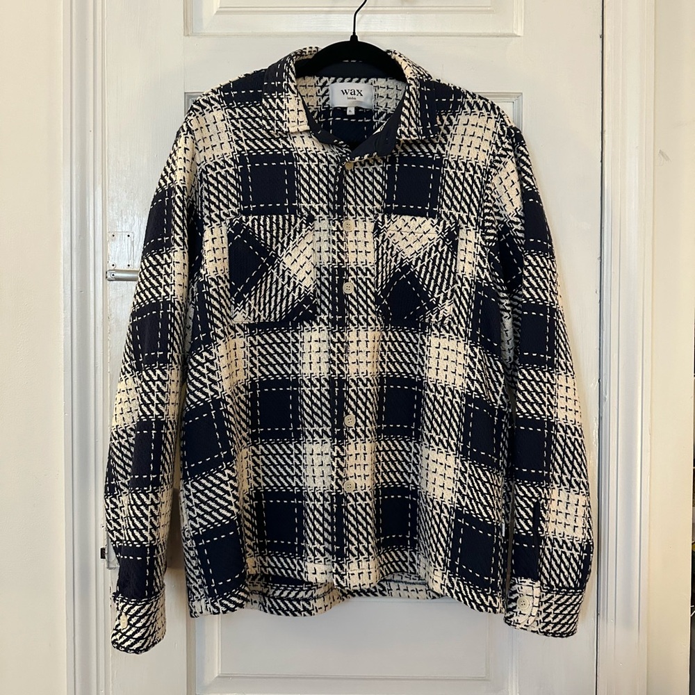Wax London Whiting Beatnik Overshirt in Marine